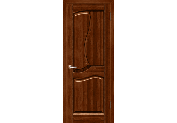 Дверь деревянная межкомнатная из массива ольхи Верона, цвет Бренди